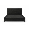 Woi Queen Bed | Foam Headboard | Metallic Black Boucle-Chenille Upholstery