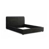 Woi Queen Bed | Foam Headboard | Metallic Black Boucle-Chenille Upholstery
