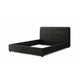 Woi Queen Bed | Foam Headboard | Metallic Black Boucle-Chenille Upholstery