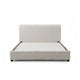 Woi King Bed | Foam Headboard | Metallic White Boucle-Chenille Upholstery