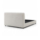 Woi King Bed | Foam Headboard | Metallic White Boucle-Chenille Upholstery