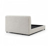 Woi King Bed | Foam Headboard | Metallic White Boucle-Chenille Upholstery