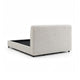 Woi King Bed | Foam Headboard | Metallic White Boucle-Chenille Upholstery