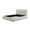 Woi Full Bed | Foam Headboard | Metallic White Boucle-Chenille Upholstery