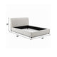 Woi Full Bed | Foam Headboard | Metallic White Boucle-Chenille Upholstery