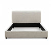 Woi Queen Bed | Foam Headboard | Metallic White Boucle-Chenille Upholstery