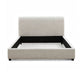 Woi Queen Bed | Foam Headboard | Metallic White Boucle-Chenille Upholstery