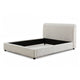Woi Queen Bed | Foam Headboard | Metallic White Boucle-Chenille Upholstery