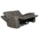 Joe Triple Power Reclining Loveseat | Gray Faux Leather | 62"