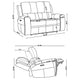 Joe Triple Power Reclining Loveseat | Gray Faux Leather | 62"