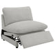 Biny Modular Sectional  Power Armless Recliner Chair | Light Gray Polyester