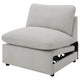 Biny Modular Sectional  Power Armless Recliner Chair | Light Gray Polyester