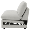 Biny Modular Sectional  Power Armless Recliner Chair | Light Gray Polyester