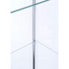 Byra Curio Cabinet | Cappuccino Brown | Chrome | 3 Glass Shelves | 64"