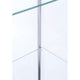 Byra Curio Cabinet | Cappuccino Brown | Chrome | 3 Glass Shelves | 64"