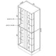 Cina LED Curio Cabinet | White High Gloss |  4 Doors | 6 Shelves | 64"