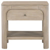 Pira Nightstand with 1 Drawer and Lower Shelf | Weathered Mango Wood