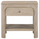 Pira Nightstand with 1 Drawer and Lower Shelf | Weathered Mango Wood