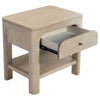 Pira Nightstand with 1 Drawer and Lower Shelf | Weathered Mango Wood