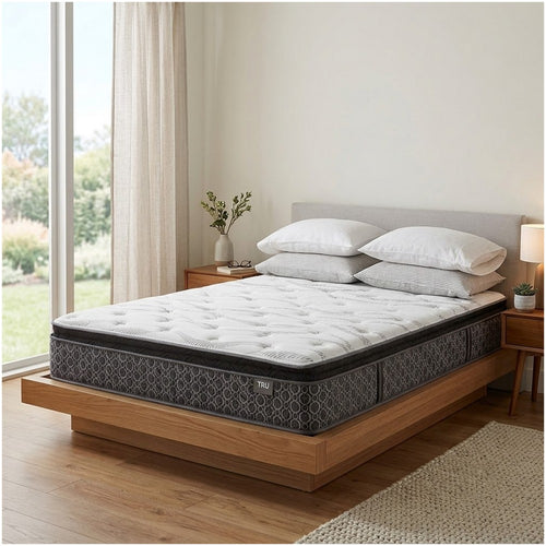 Ayes Hybrid Queen Mattress | Pillow Top | Quilted Tencel Cover White 11"
