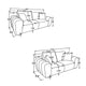 Beno 2pc Sofa and Loveseat Set | 4 Accent Pillows | Burnt Orange Chenille