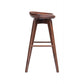 Contoured Seat Wooden Frame Swivel Barstool with Angled Legs Dark Brown by Casagear Home BM61418