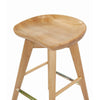 Swivel Barstool | Contoured Seat | Natural Brown Wood BM61422