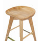 Swivel Barstool | Contoured Seat | Natural Brown Wood BM61422