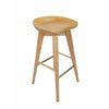 Swivel Barstool | Contoured Seat | Natural Brown Wood BM61422