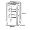 Rush Woven Wooden Frame Barstool with Saber Legs Beige and Dark Brown by Casagear Home BM61436