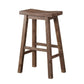 Wooden Frame Saddle Seat Bar Height Stool with Angled Legs Large Gray By Casagear Home BM61442