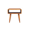 Rectangular Wooden End Table with Open Shelf and Splayed legs Brown by Casagear Home BM61475