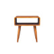 Rectangular Wooden End Table with Open Shelf and Splayed legs Brown by Casagear Home BM61475