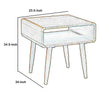Rectangular Wooden End Table with Open Shelf and Splayed legs Brown by Casagear Home BM61475