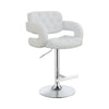 Modern Style Adjustable Height Bar Stool, White By Coaster