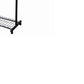 Metal Coat Hanger Rack with Bottom Wired Shelf, Black and Silver By Casagear Home