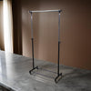 Coat Rack | Metal Frame | Black Silver | Bottom Wire Shelf