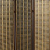 Bamboo and Wood Two Tone 3 Panel Room Divider Dark Brown By Casagear Home BM96148