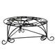 Swirl Mosaic Iron Frame Plant Stand Glossy Black By Casagear Home BM96239