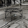 Plant Stand | Swirl Mosaic Iron Frame | Glossy Black