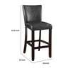 29 Inch Wood Bar Stool Set of 2 Cappuccino Brown Black by Casagear Home CCA-100056