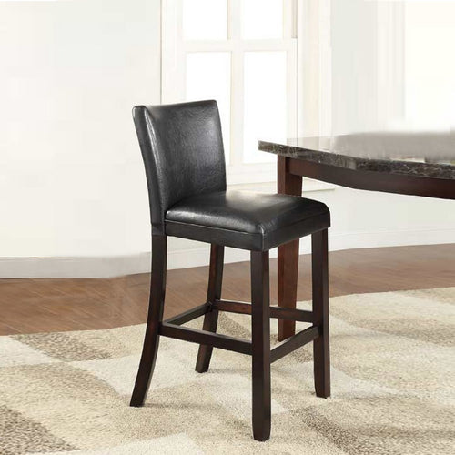 Barstool Set of 2 | 29" Wood | Cappuccino Brown Black
