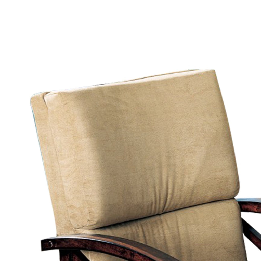 Snug Upholstered Arm Game Chair Brown CCA-100172
