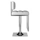Adjustable Modern Metal Bar Stool White & Silver By Coaster CCA-100193