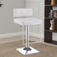 Barstool | Adjustable Modern Metal | White Silver