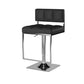 Adjustable Contemporary Metal Bar Stool Black & Silver By Coaster CCA-100194