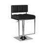 Adjustable Contemporary Metal Bar Stool Black & Silver By Coaster CCA-100194