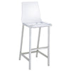 Barstool Set of 2 | Clear Acrylic | Chrome Base | Elegant Style