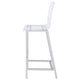 Barstool Set of 2 | Clear Acrylic | Chrome Base | Elegant Style
