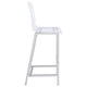 Barstool Set of 2 | Clear Acrylic | Chrome Base | Elegant Style